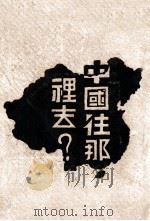 中国往哪里去 1935 PDF电子版封面 冯今白编