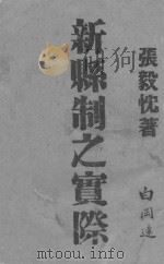 新县制之实际 1941 PDF电子版封面 张毅忱著