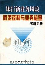 银行新业务风险防范控制与业务检查实用手册 第3卷 PDF电子版封面 9628625853