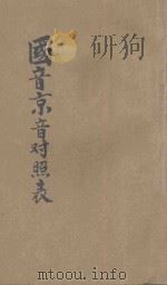 国音京音对照表 1921 PDF电子版封面 王璞编