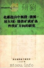 北祁连山中西段 俄博-吊大坂 铬铁矿成矿条件找矿方向的研究 1983 PDF电子版封面 西安地质矿产研究所负责