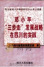 邓小平“三步走”发展战略在四川的实践 1999 PDF电子版封面 7220043996 中共四川省委政策研究室著
