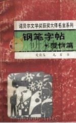 钢笔字帖 爱情篇 1993 PDF电子版封面 7810043331 毛军书