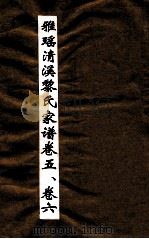 雅瑶清溪黎氏家谱  卷5-6（ PDF版）