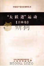 “大跃进”运动 吉林卷 PDF电子版封面 中共吉林省委党史研究室,吉林省档案馆编