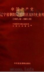 中国共产党辽宁省朝阳市双塔区组织史资料 1947.10-1987.10 1990 PDF电子版封面 7800231690 中共双塔区委组织部,双塔区档案局编