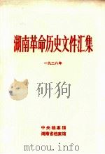 湖南革命历史文件汇集 省委文件 1928年 甲 1984 PDF电子版封面 杨武姿等编