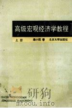 高级宏观经济学教程 上 1993 PDF电子版封面 7301017812 梁小民著
