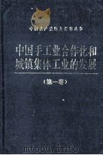 中国手工业合作化和城镇集体工业的发展 第1卷 1992 PDF电子版封面 7800232808 中华全国手工业合作总社,中共中央党史研究室编