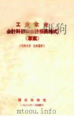 工业企业会计科目和会计报表报表格式 草案 1966 PDF电子版封面 财政部制定