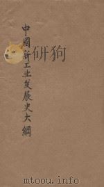 中国新工业发展史大纲 1933 PDF电子版封面 龚骏著