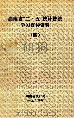 湖南省“二·五”统计普法学习宣传资料  4  统计法律、法规基本知识讲课提纲（1993 PDF版）
