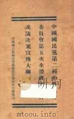 中国国民党第二届中央执行委员会第五次全体会议宣言及议决案宣传大纲（ PDF版）