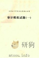 注册会计师考试全真模拟试题  审计模拟试题  合订本（ PDF版）