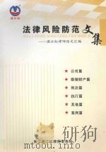 法律风险防范文集:满江红律师论文汇编 PDF电子版封面