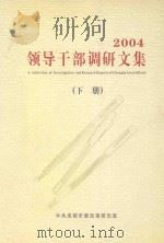 领导干部调研文集  2004  下（ PDF版）