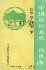 中国歌谣集成 福建卷 武平县分卷 全2册 下 1993 PDF电子版封面 武平县民间文学集成编委会编