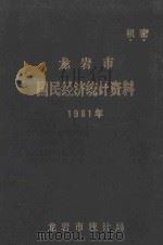 龙岩市国民经济统计资料  1981年（1982 PDF版）