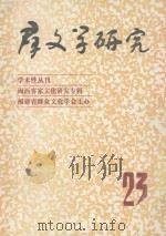 群文学研究 第23辑 1995 PDF电子版封面 刘以鼎主编;欧振光本期责编;王彬版式设计
