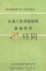 企业工资劳保福利基础知识 1990 PDF电子版封面 湖北省宜昌地区行署劳动局编