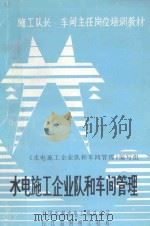 水电施工企业队和车间管理 1992 PDF电子版封面 《水电施工企业队和车间管理》编写组