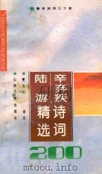 辛弃疾  陆游诗词精选200首   1995  PDF电子版封面  7805980861  （宋）辛弃疾，（宋）陆游著；樊维纲选注 