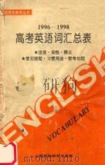 1996-1998高考英语词汇总表 1996 PDF电子版封面 山林主编;山林,金梅,文哲编者;祁志肖审校