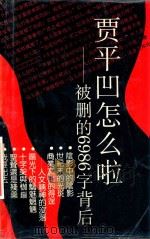 贾平凹怎么啦 被删的6986字背后 1993 PDF电子版封面 7542607391 庐阳著