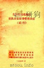 吉林省通化地区社队企业财务管理办法(试行) 1979 PDF电子版封面 通化地区社队企业管理局,通化地区财政税务局,中国人民银行通化