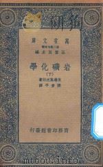 万有文库 第二集七百种 256 岩矿化学 下 1936 PDF电子版封面 王云五主编;渡边万次郎著;张资平译