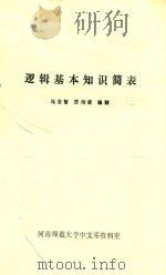 逻辑基本知识简表（ PDF版）