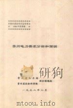 贵州电力需求分析和预测 1998 PDF电子版封面 贵州省电力局,贵州省社会科学院联合课题组编