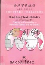 香港贸易统计 2001年周年附刊 按国家及货品划分 港产品出口及转口 PDF电子版封面