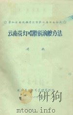 云南花灯唱腔的润腔方法 1984 PDF电子版封面 傅晓著