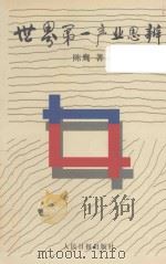 世界第一产业思辨 1999 PDF电子版封面 7801531345 陈鹰著