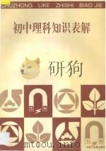 初中理科知识表解 1997 PDF电子版封面 7543202395 《初中理科知识表解》编委会编著