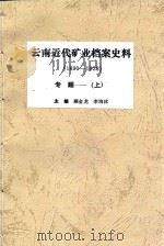 云南近代矿业档案史料 专题 上 1890-1928 1987 PDF电子版封面 顾金龙,李培林主编;云南省档案馆,云南省经济研究所合编