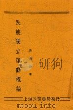 民族独立运动概论 1934 PDF电子版封面 洪为法著