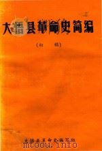 大悟县革命史简编 初稿 1981 PDF电子版封面 大悟县革命史编写组编印