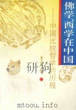 佛学、西学在中国 中国比较哲学的历程 1994 PDF电子版封面 7805910774 鲁子平著