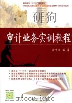 高职高专“十二五”规划教材  审计业务实训教程（ PDF版）