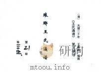 《王氏通谱》  第3部分  琅琊王氏通谱  第21-22册  卷25-27（1894 PDF版）