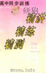 高中同步训练  精讲  精练  精测  代数  第1册（1993 PDF版）