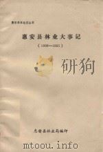 惠安县林业大事记 1990-1995 1996 PDF电子版封面 惠安县林业局编