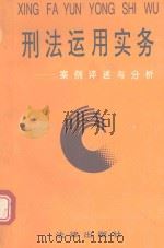 刑法运用实务  案例评述与分析（1994 PDF版）