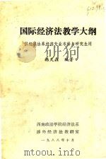 国际经济法教学大纲（ PDF版）