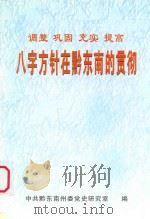 调整、巩固、充实、提高 “八字”方针在黔东南的贯彻 PDF电子版封面 中共黔东南州委党史研究室编;况再举主编;莫新华副主编