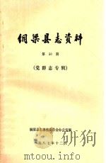 铜梁县志资料 第50期 党群志专辑 1987 PDF电子版封面 铜梁县志编修委员会办公室编