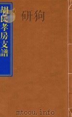 胡氏孝房支谱（ PDF版）