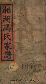 湘湖冯氏家谱 世系图 卷2 PDF电子版封面
